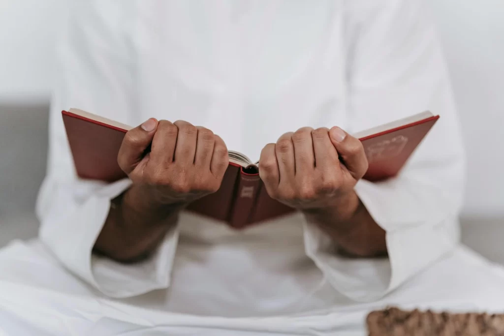Family attending online Islamic classes from home